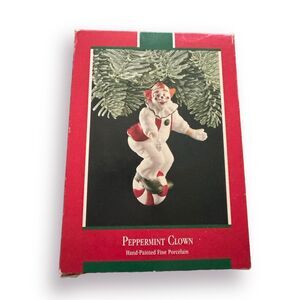 Hallmark Keepsake Ornament 1989 - Peppermint Clown With Stand‎ Christmas Decor